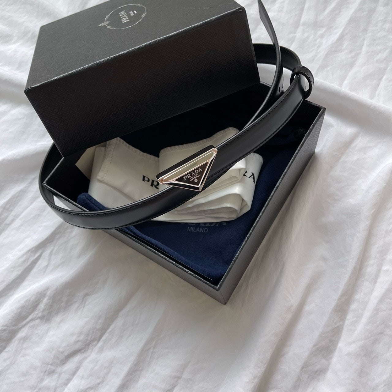 프*다 삼각 레더벨트