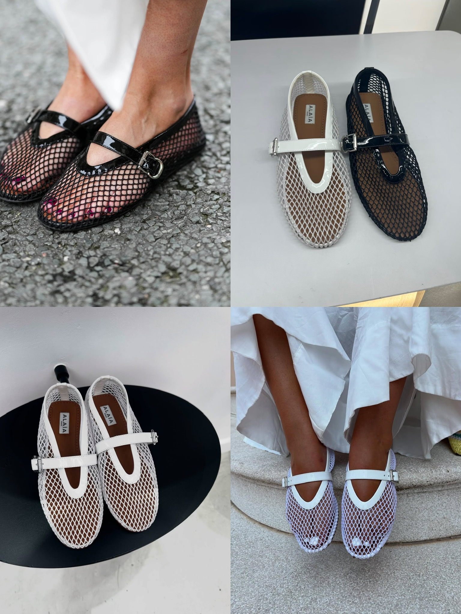 알라이아 피시넷 메리제인 발레 플랫