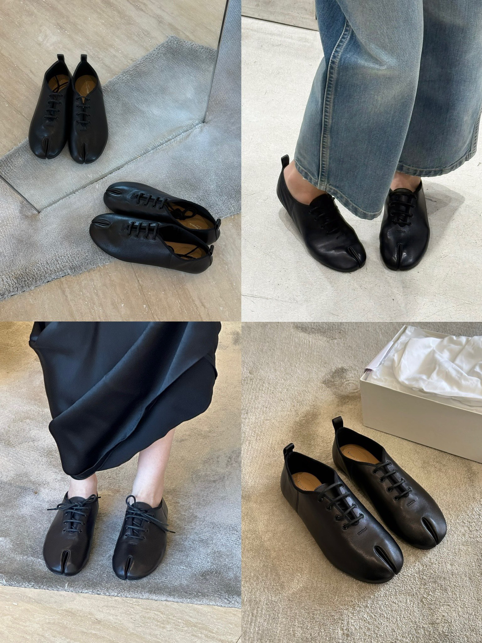 메종 마르지엘라 타비 레이스업 옥스퍼드 슈즈
