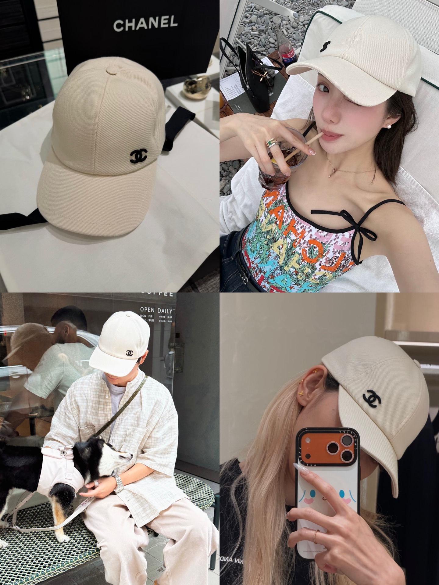 샤넬 CC 로고 베이스볼 캡