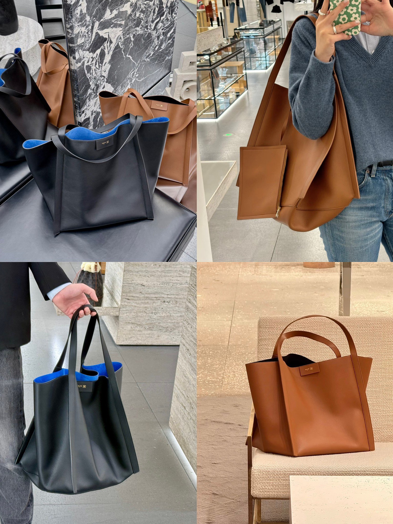 더 로우 N/S 파크 토트백