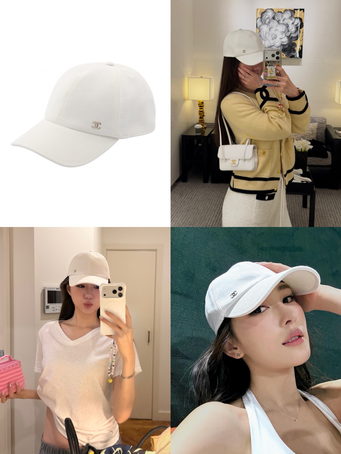샤넬 CC 로고 베이스볼 캡