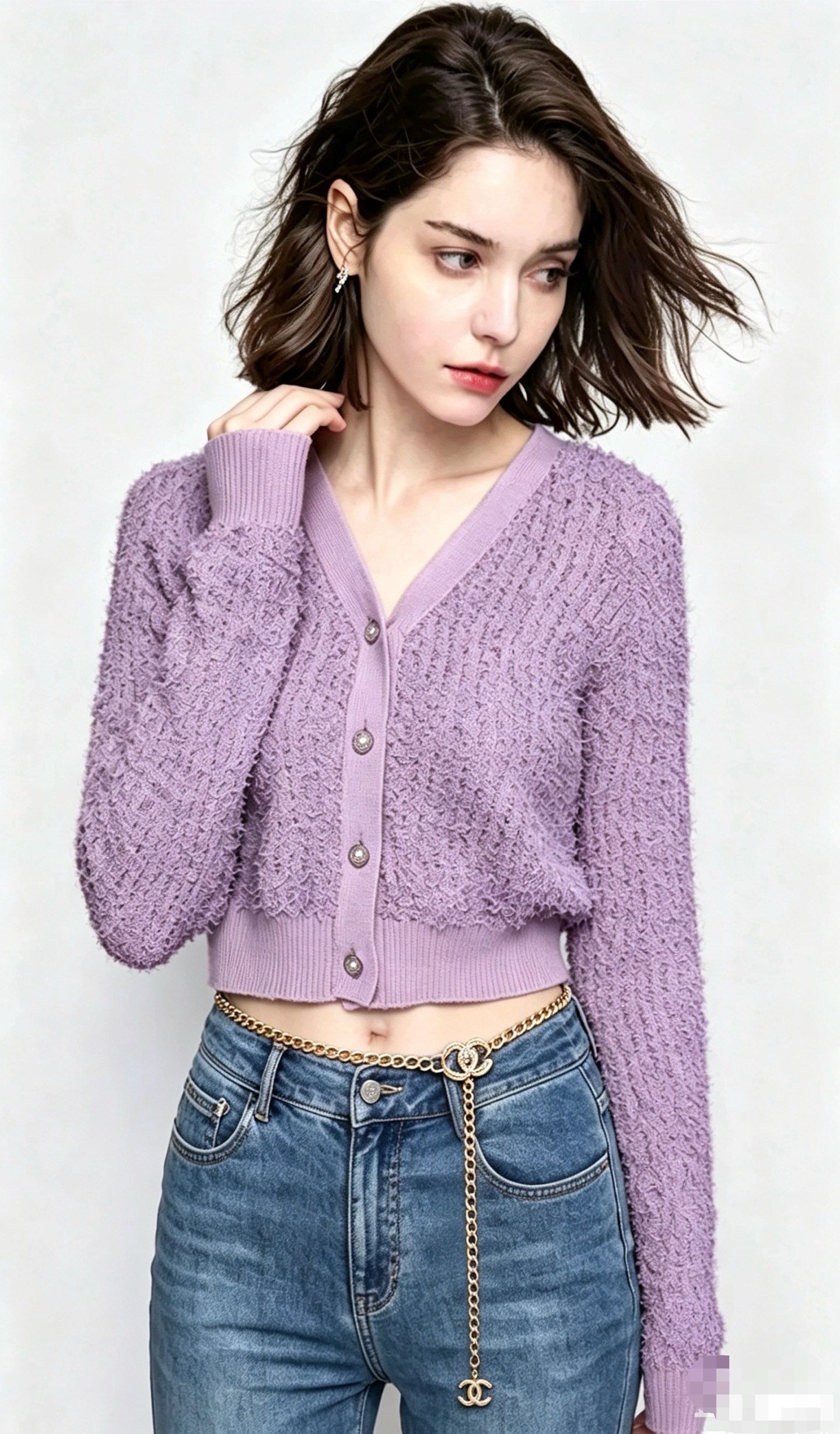 샤넬 CC 로고 체인 벨리 체인