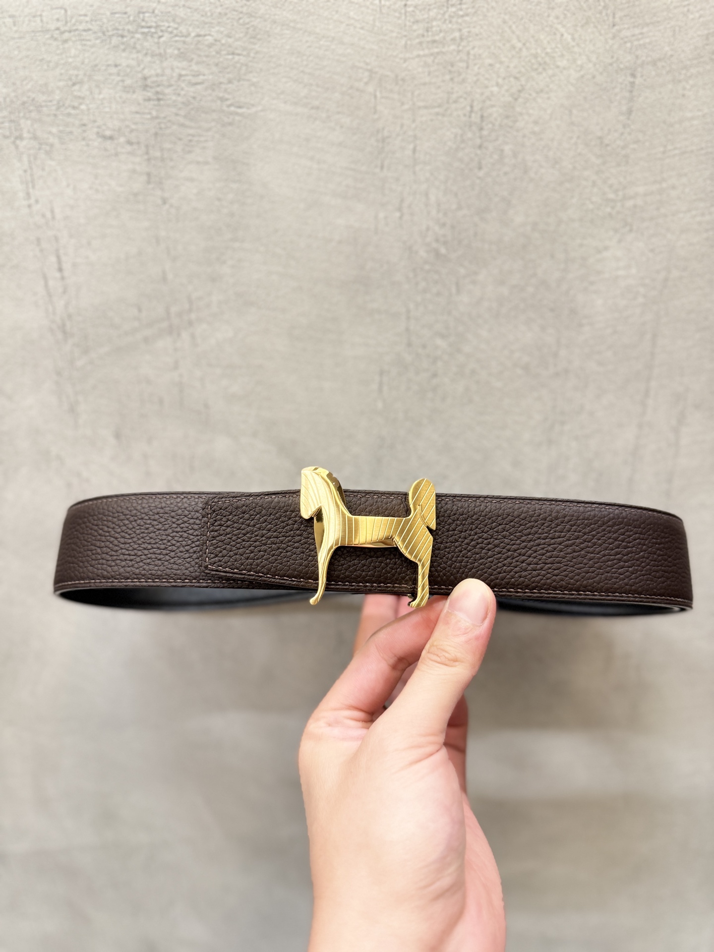 에르메스 파나슈(Panache) 38mm 남성 가죽 벨트