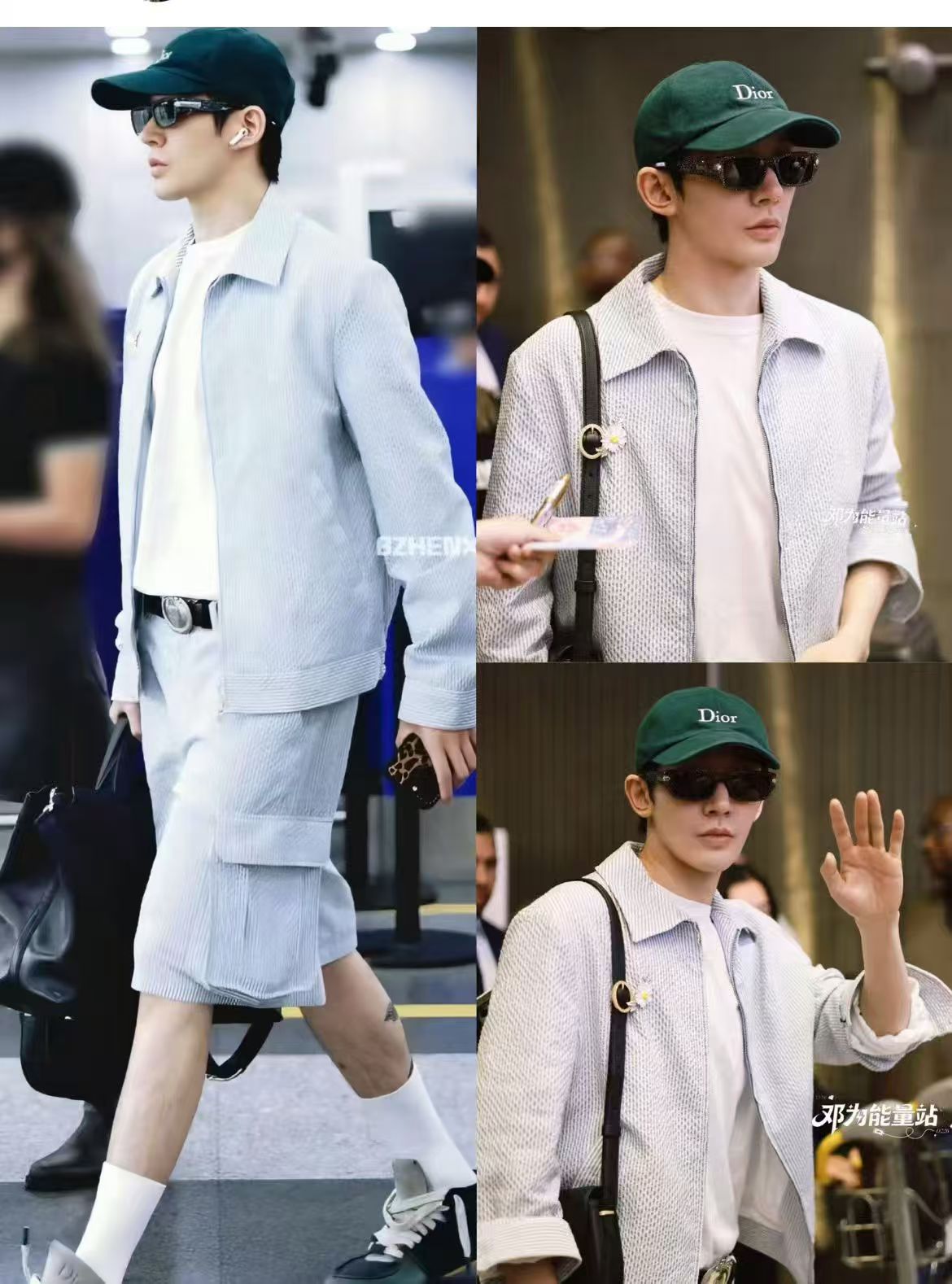 디올 로고 자수 베이스볼 캡