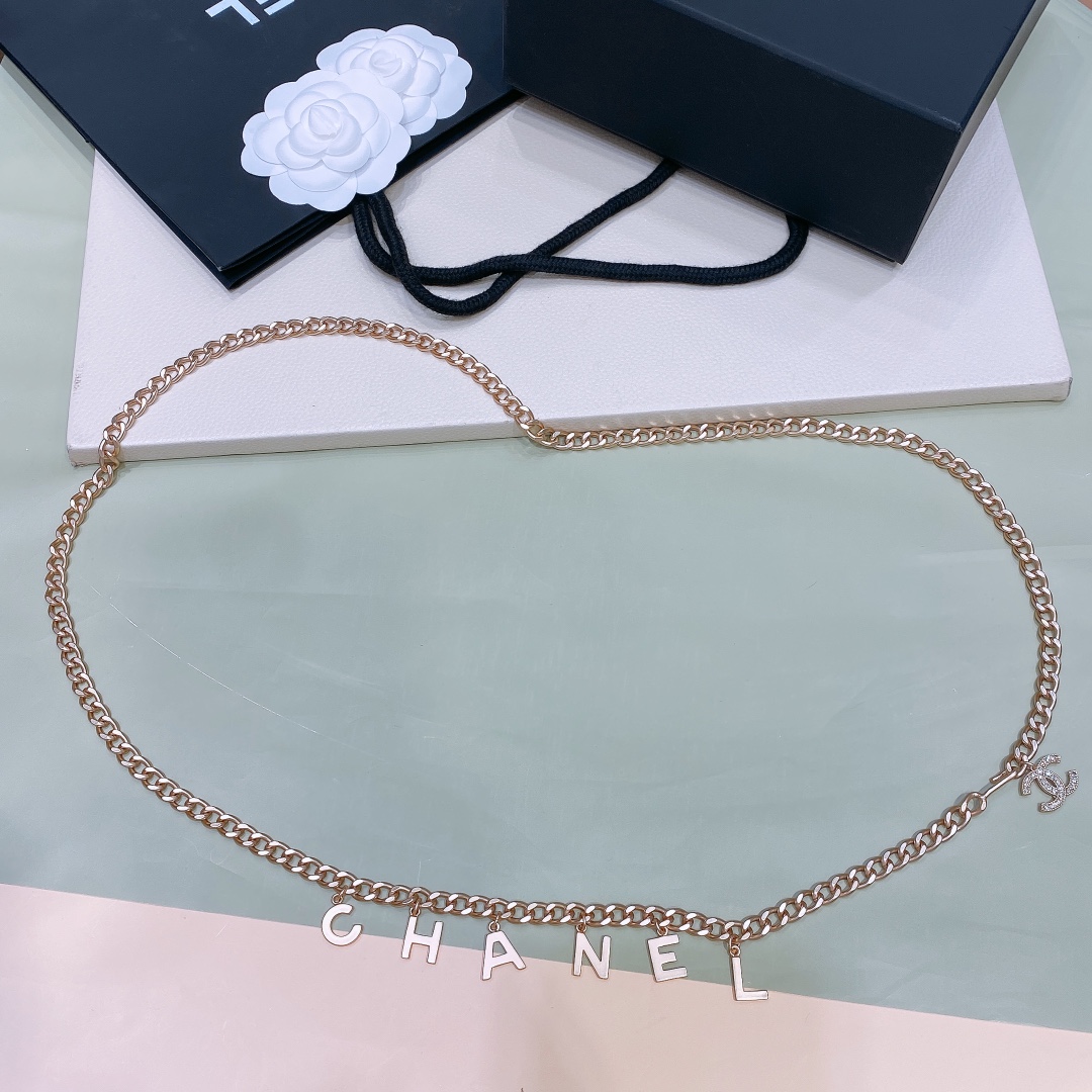 샤넬 CHANEL 레터 참·인터로킹 CC 로고 체인 벨트