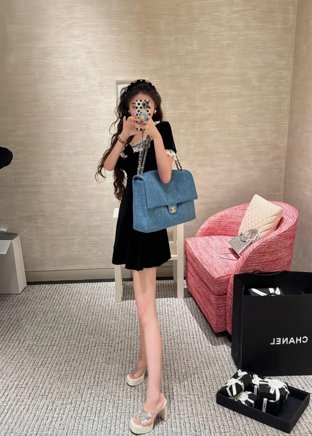 샤넬 클래식 플랩 라지 체인 숄더백