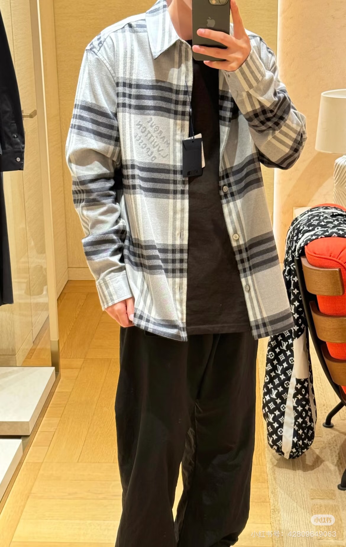 버버리 체크 코튼 오버셔츠