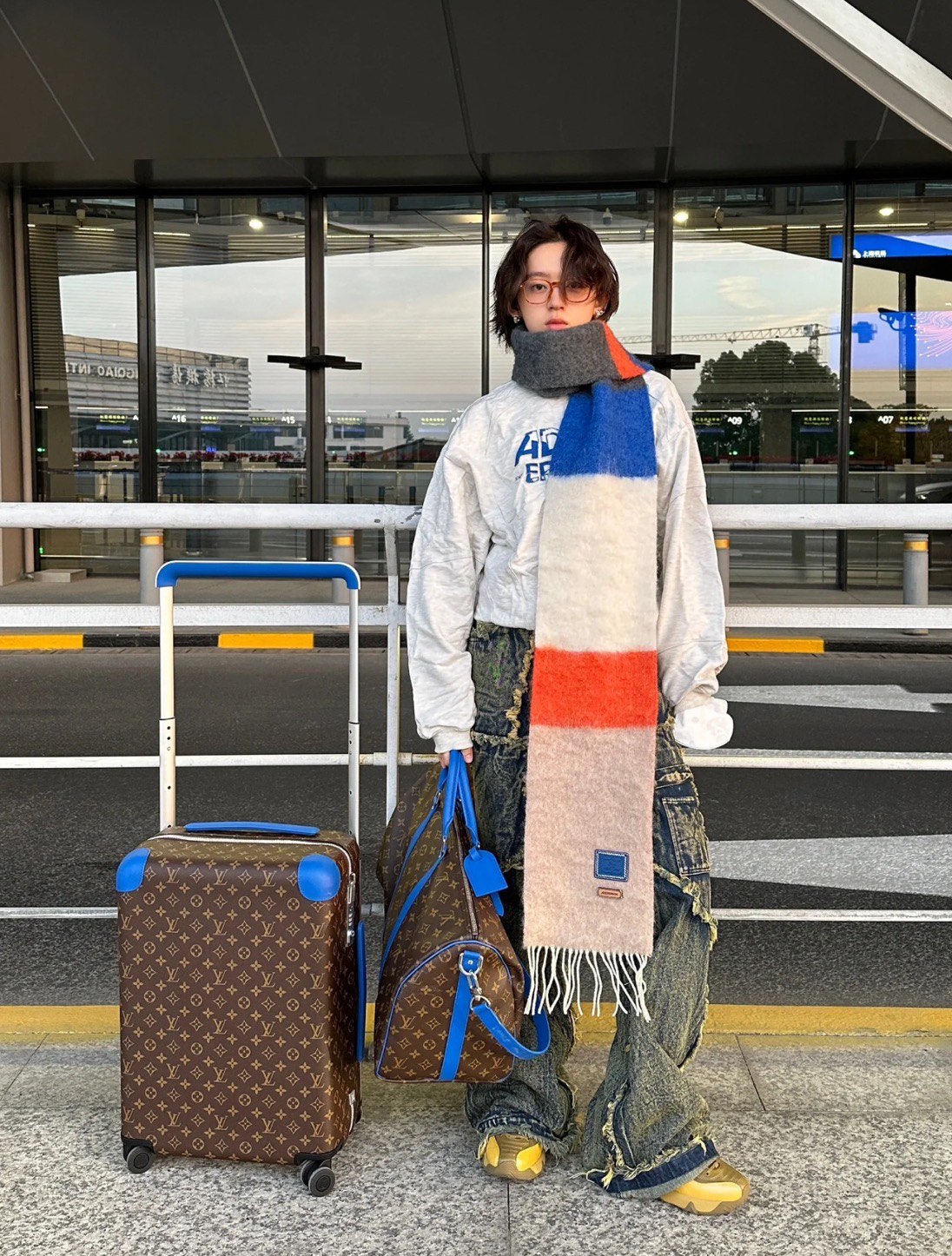 루이 비통 호라이즌 55 모노그램 캔버스 롤링 러기지