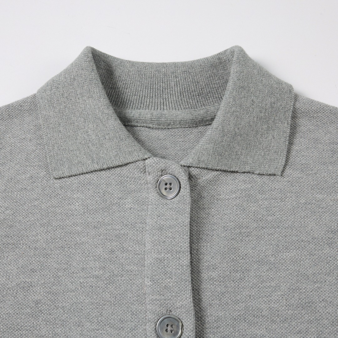 톰 브라운 여성 피케 코튼 민소매 버튼 프런트 가디건 베스트