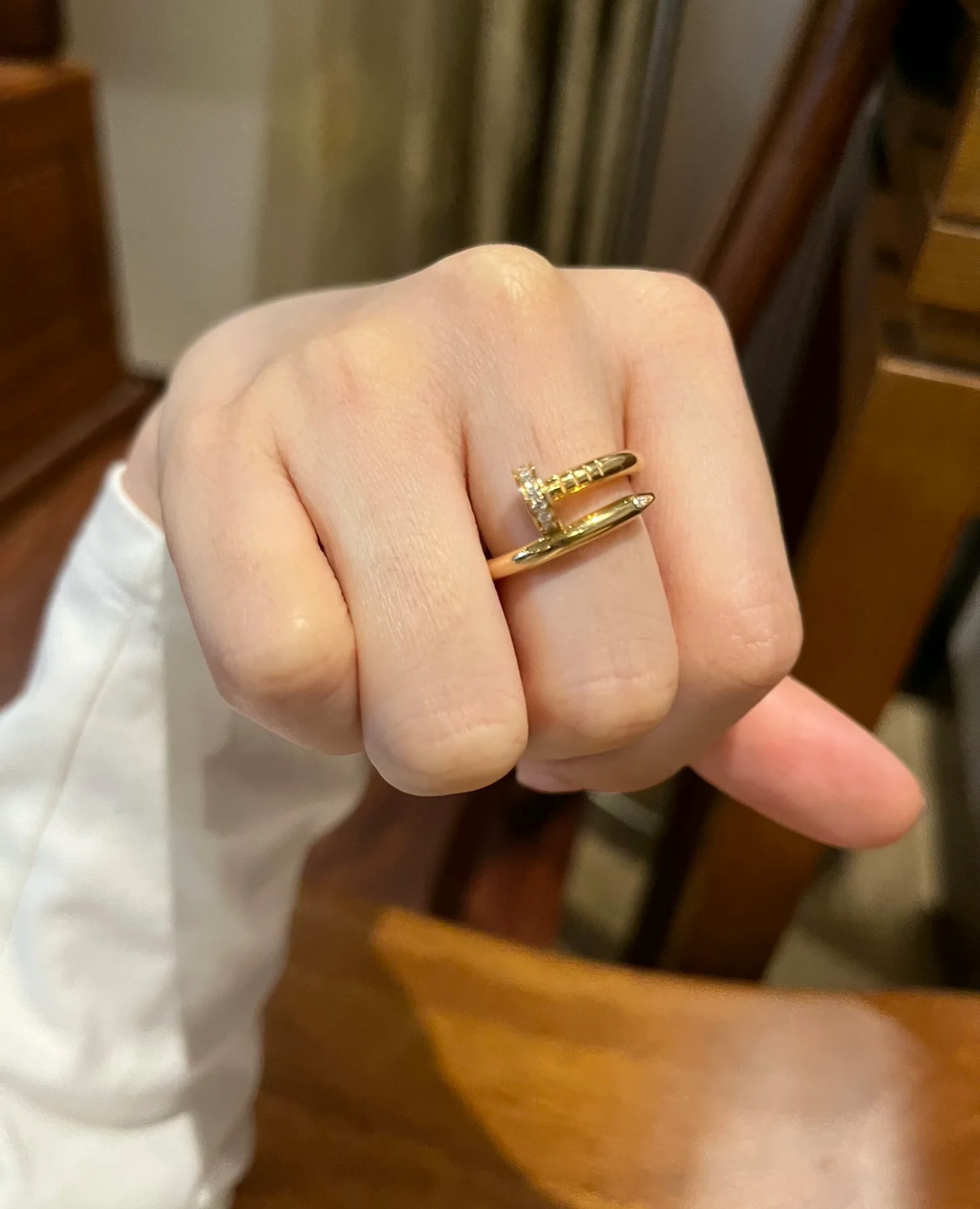 까르띠에 저스트 앵 끌루 다이아몬드 네일 링