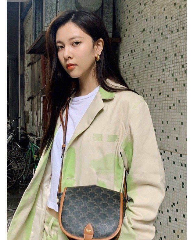 셀린느 마카담 캔버스 새들 크로스바디백
