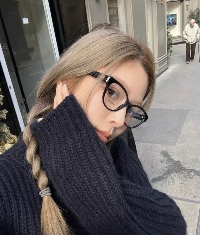 샤넬 블랙 캣아이 아세테이트 옵티컬 안경테