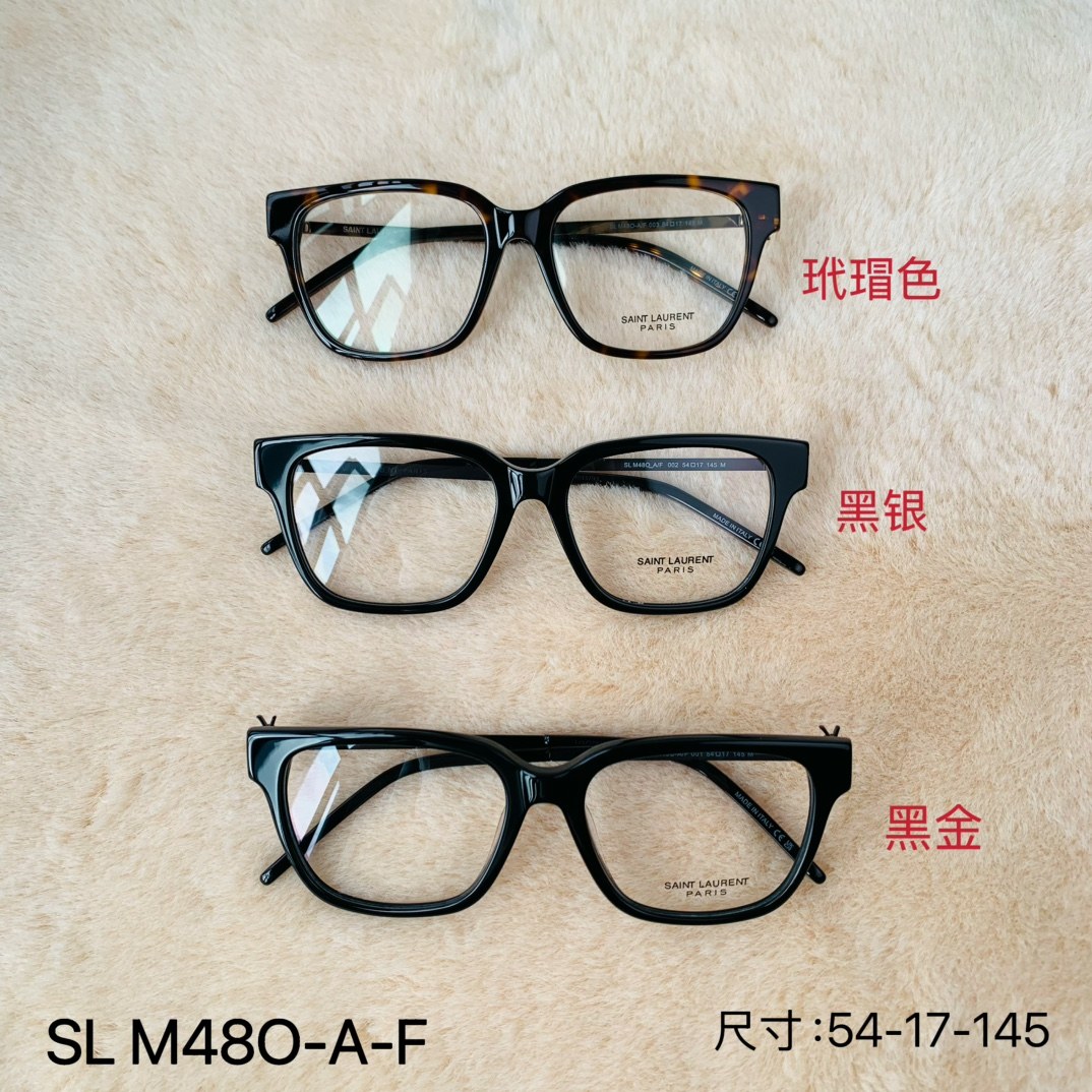 생 로랑 SL M48O-A-F 스퀘어 옵티컬 안경테