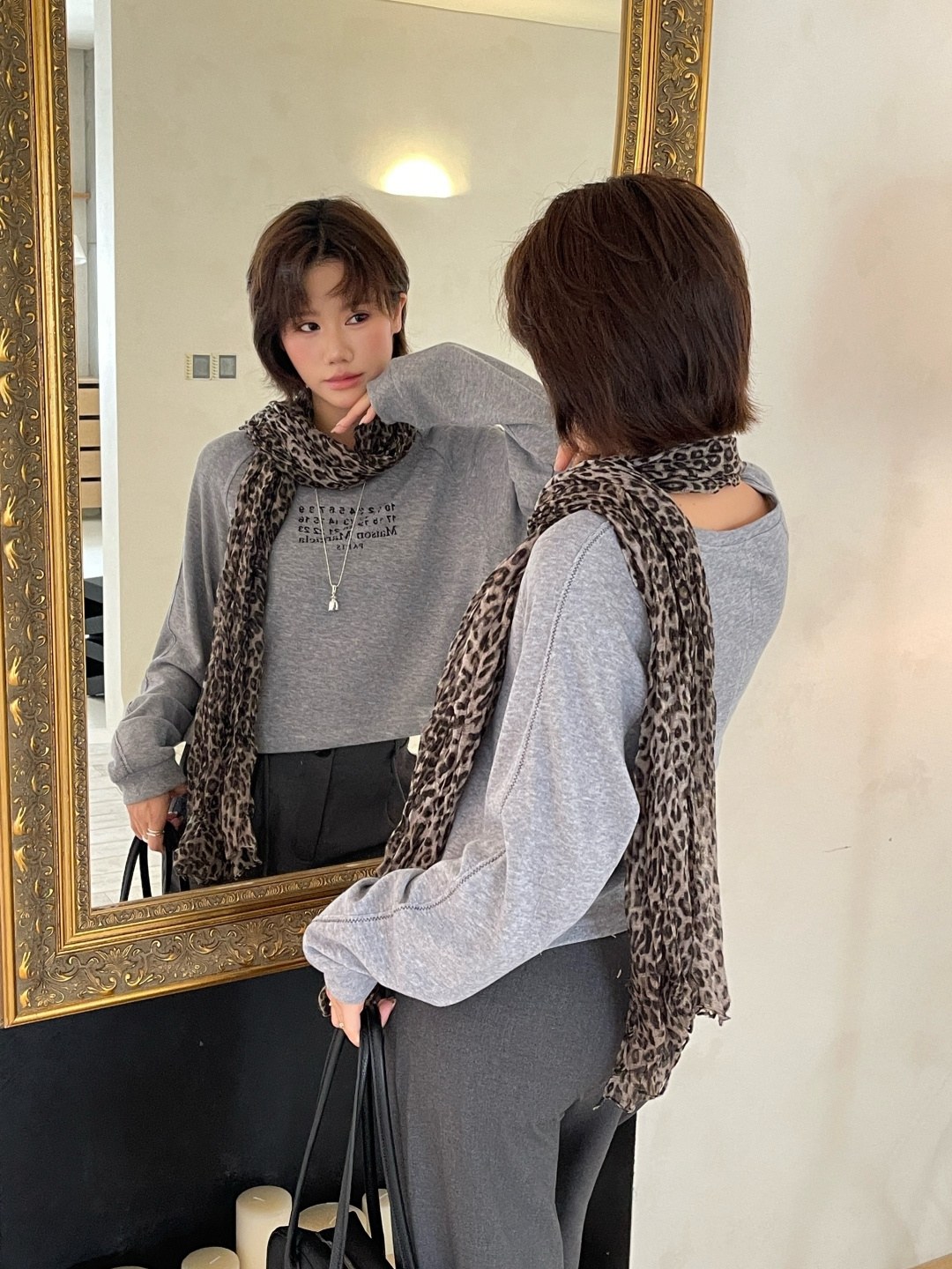 MM6 메종 마르지엘라 넘버 로고 프린트 스웨트셔츠