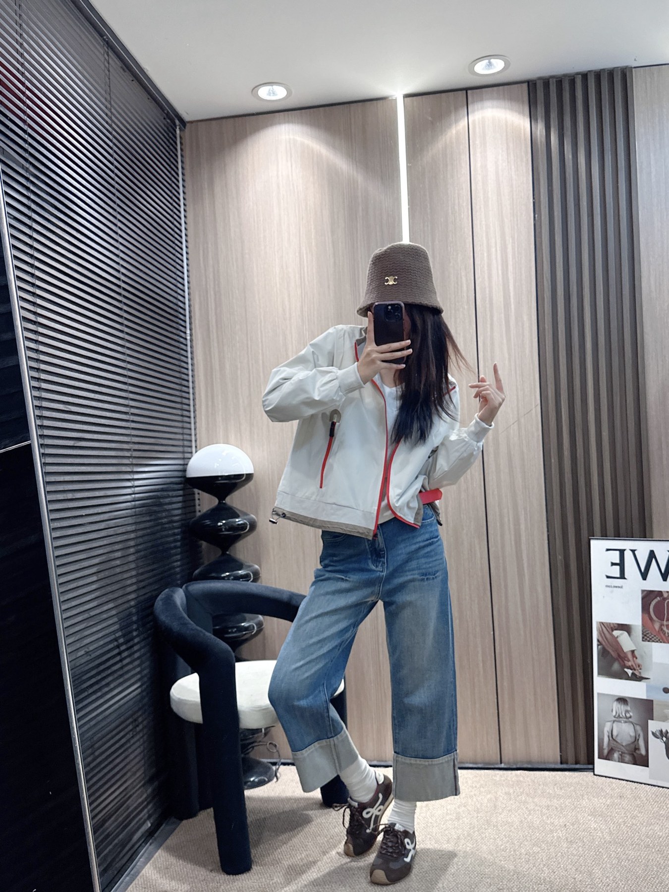 사카이 나일론 집업 블루종 재킷
