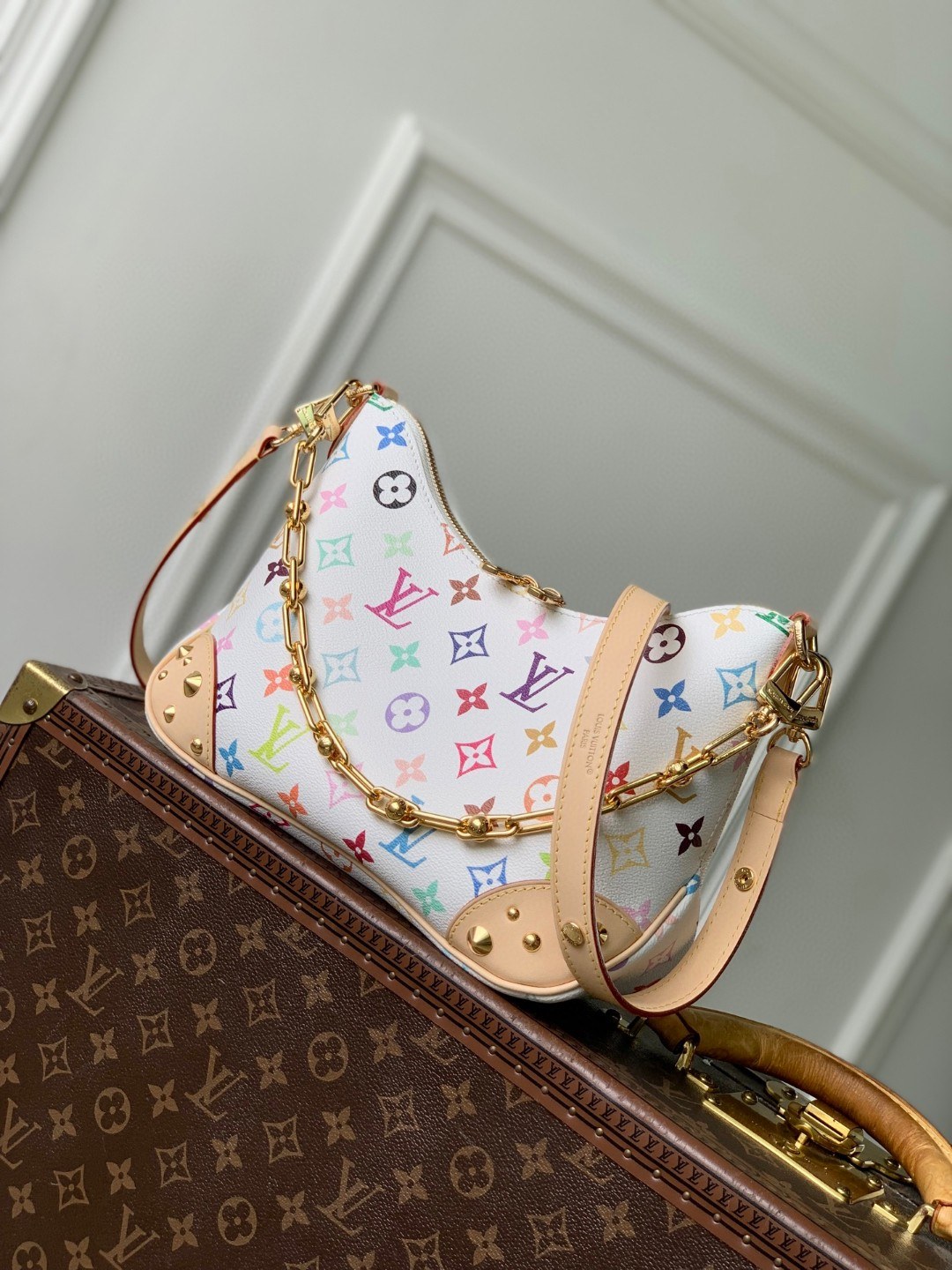 루이 비통 LV x 무라카미 멀티컬러 LV 바이커 PM 숄더백