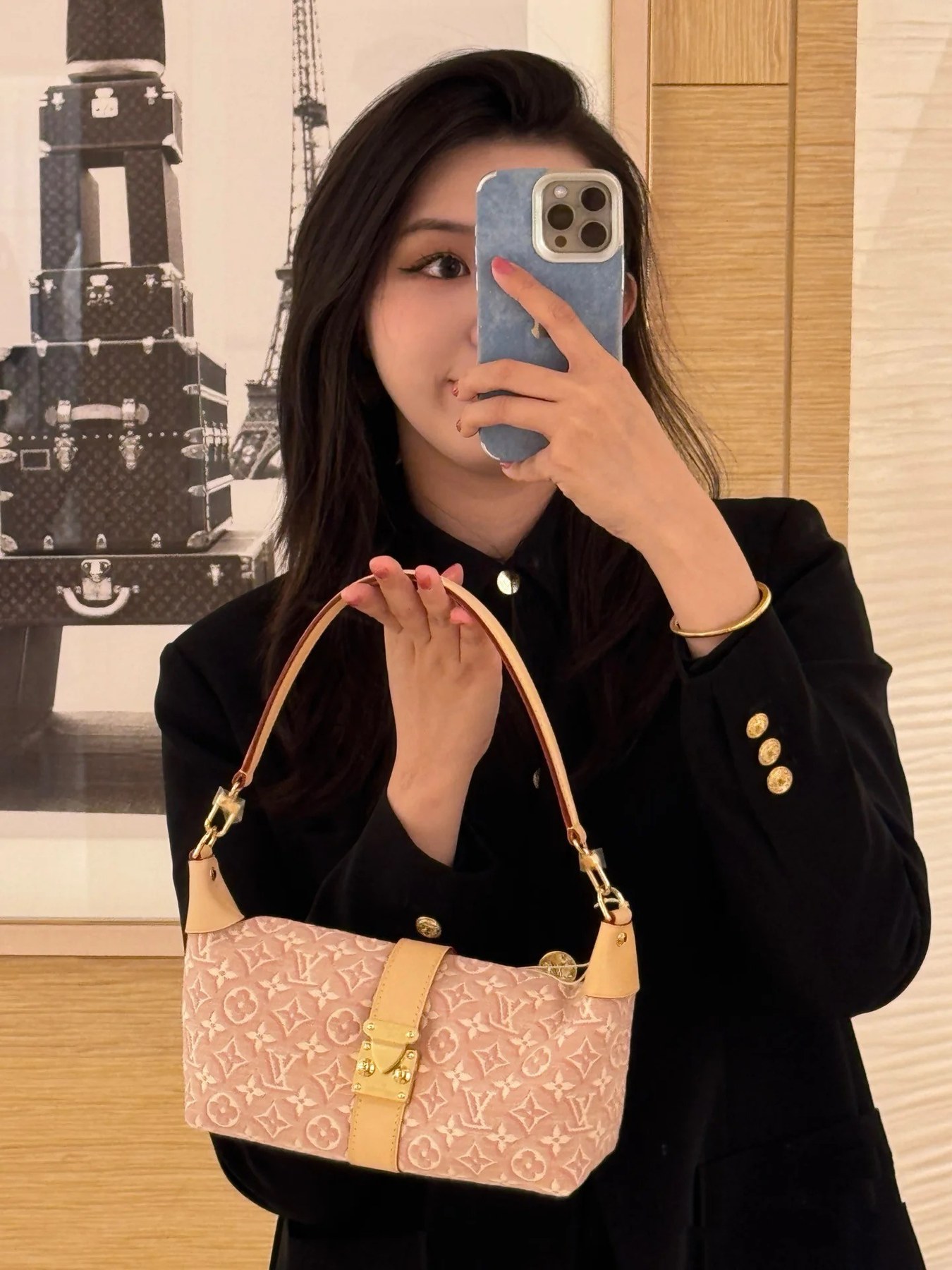 루이 비통 모노그램 데님 S-락 미니 숄더백