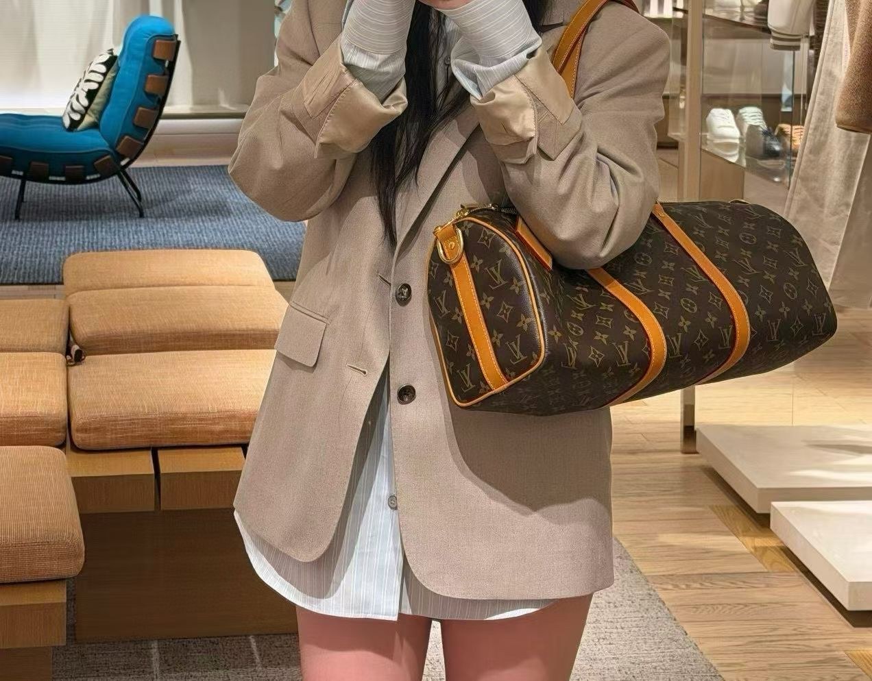 루이 비통 키폴 반둘리에 50 모노그램 캔버스