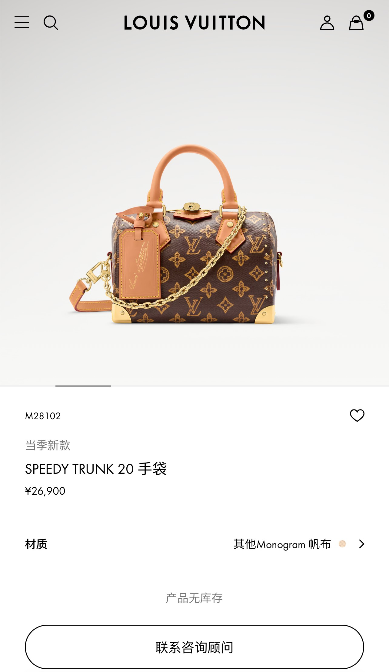 루이 비통 스피디 트렁크 20