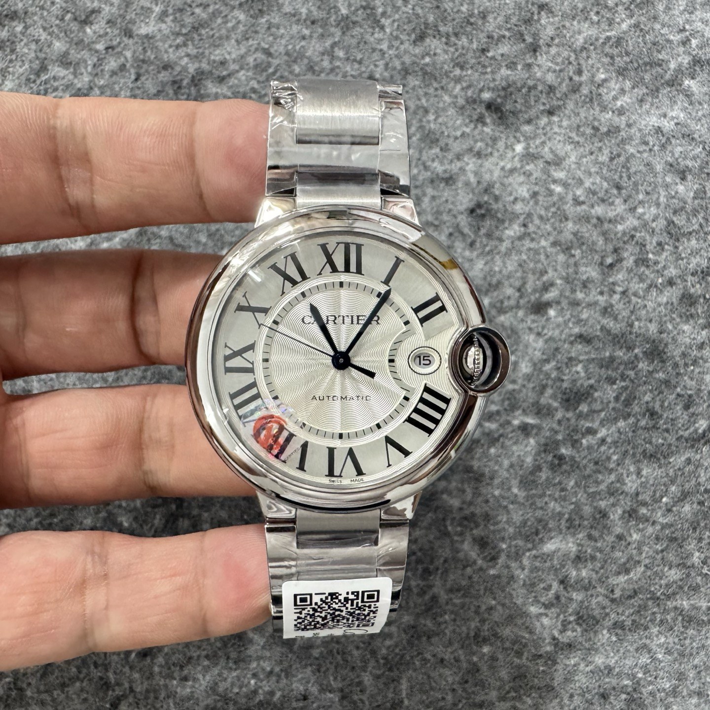 까르띠에 발롱 블루 드 까르띠에 오토매틱 데이트 42mm 스틸 브레이슬릿