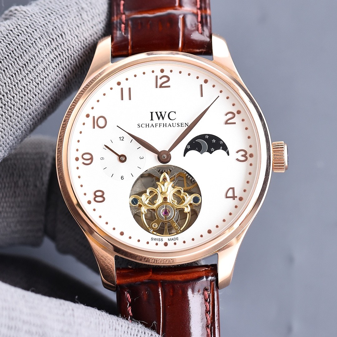 IWC 투르비용·문페이즈 오픈하트 드레스 워치