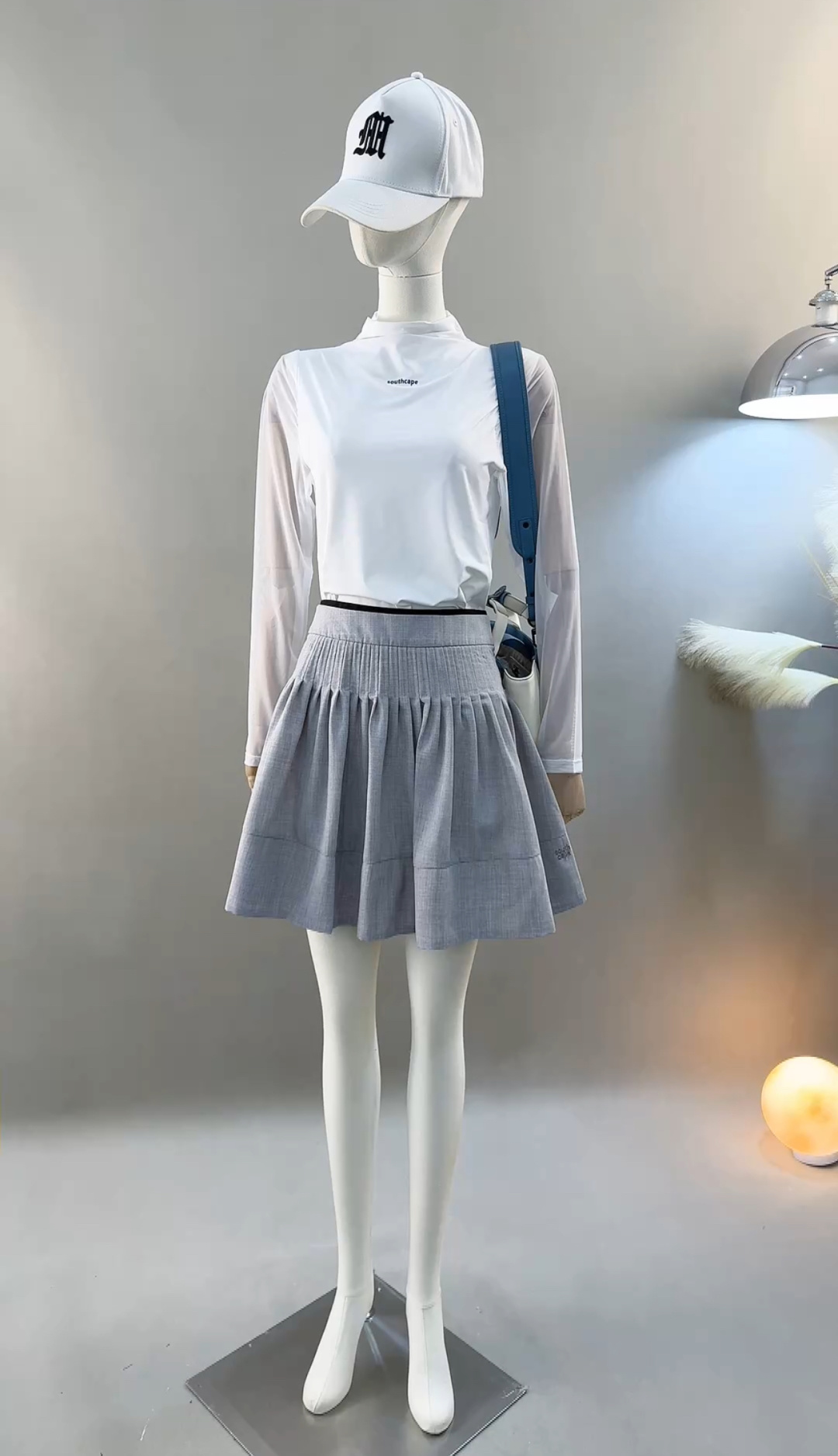 사우스케이프 여성 플리츠 미니 골프 스커트