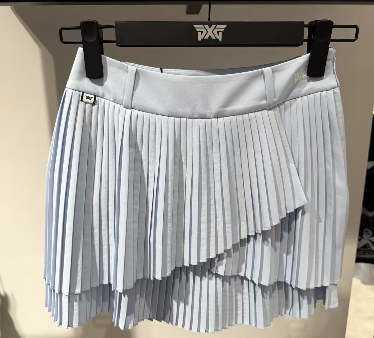 PXG 여성 레이어드 플리츠 미니 스커트