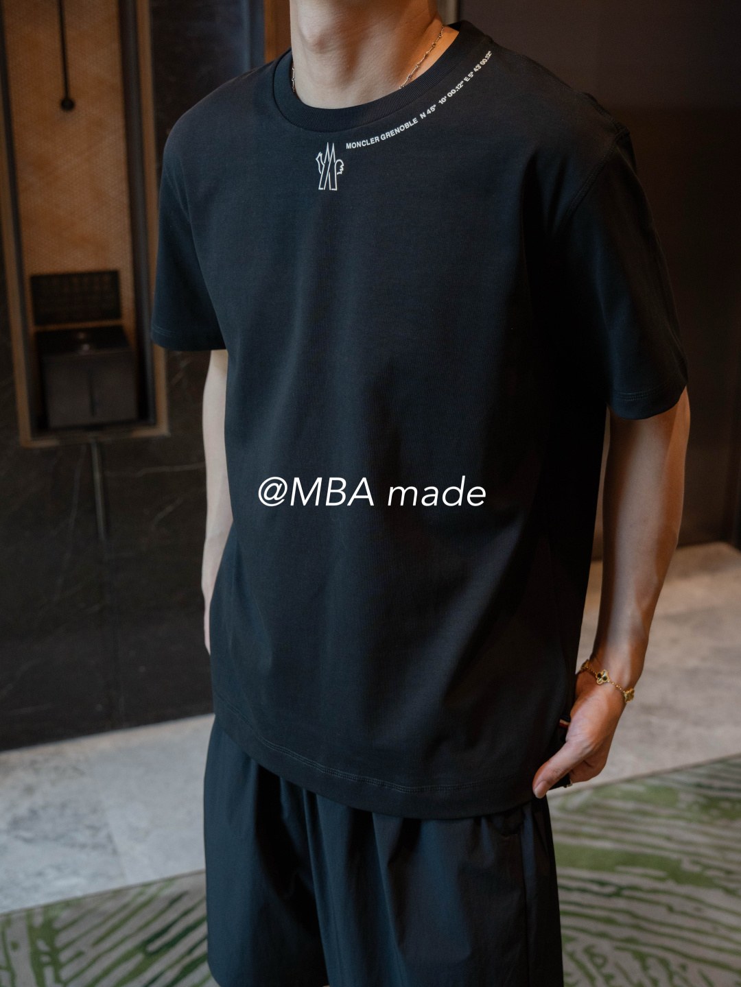 몽클레르 몽클레르 그레노블 로고 프린트 반팔 티셔츠