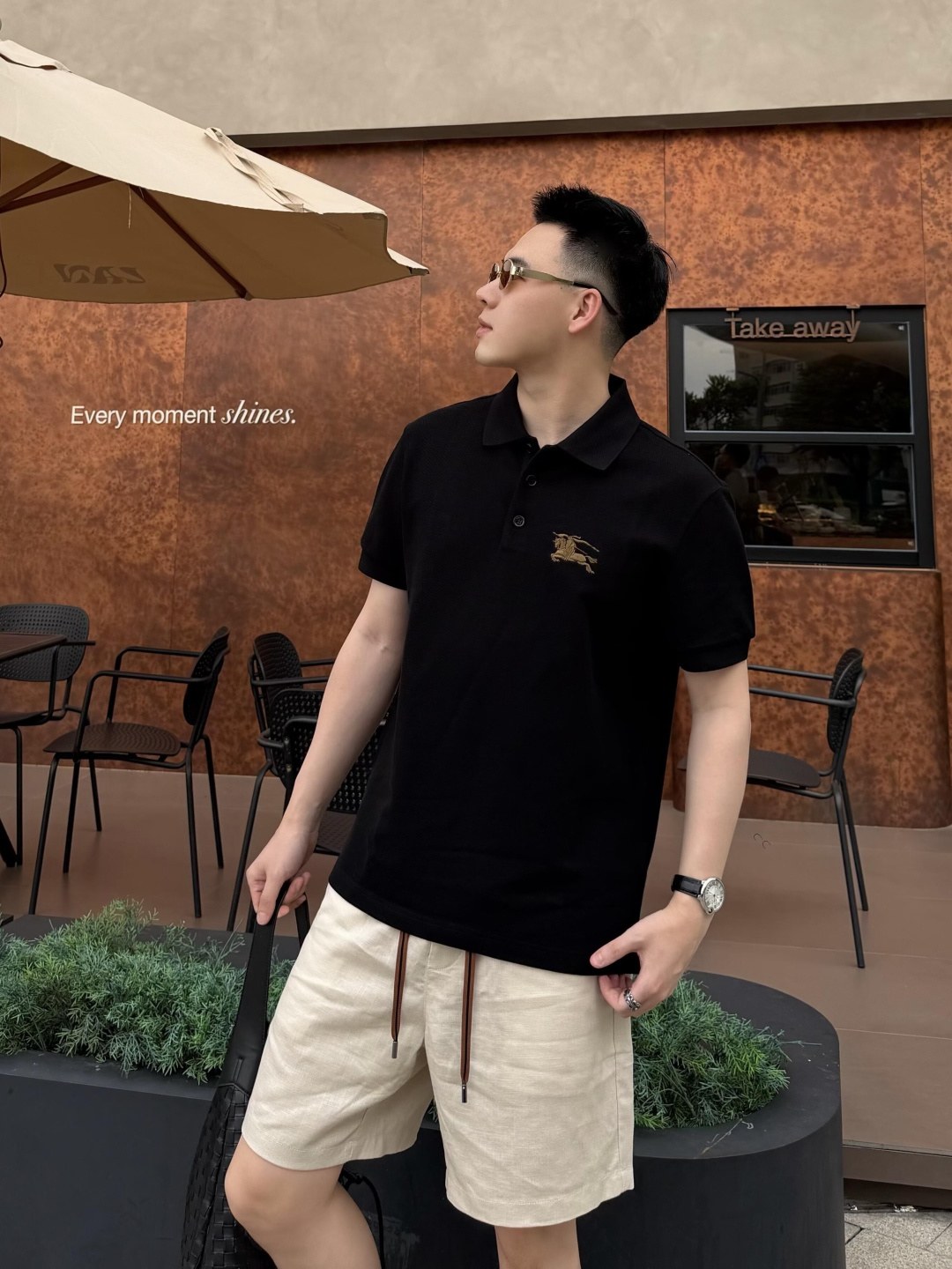 버버리 EKD 기마 기사 자수 폴로 셔츠