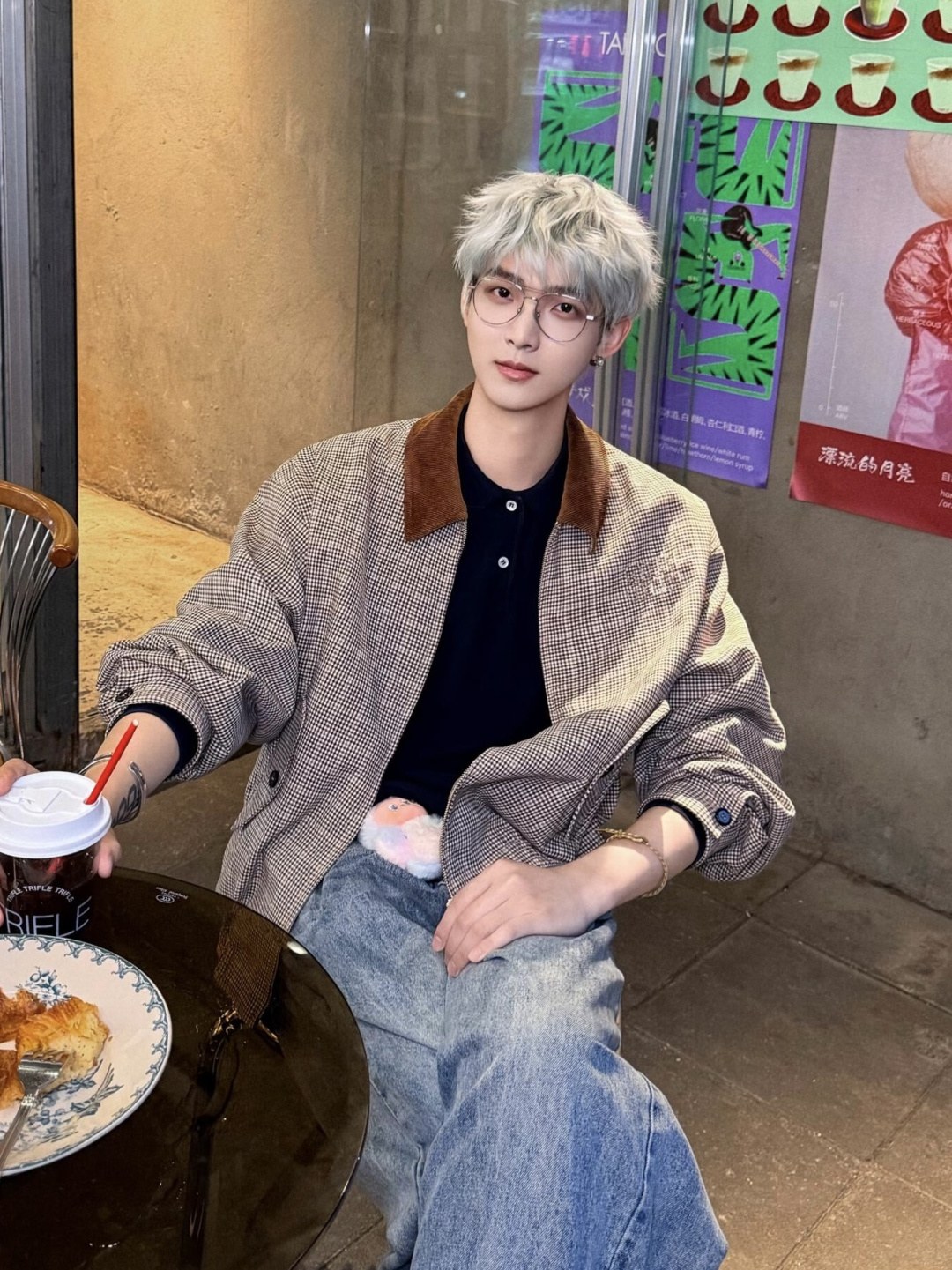 미우미우 하운드투스 울 블루종 재킷