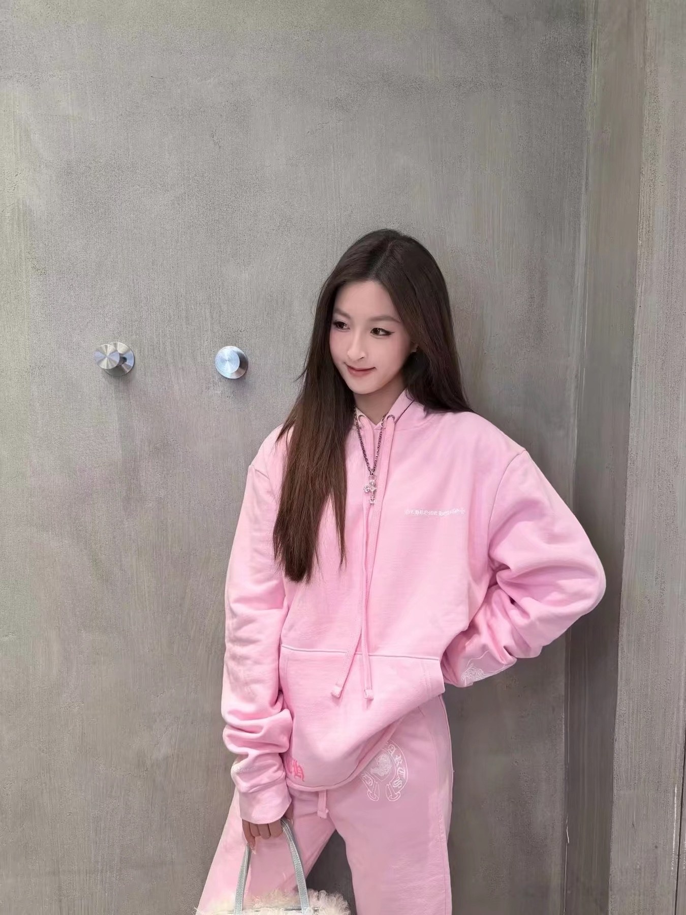 크롬하츠 마이애미 한정 CH 홀스슈 프린트 풀오버 후디