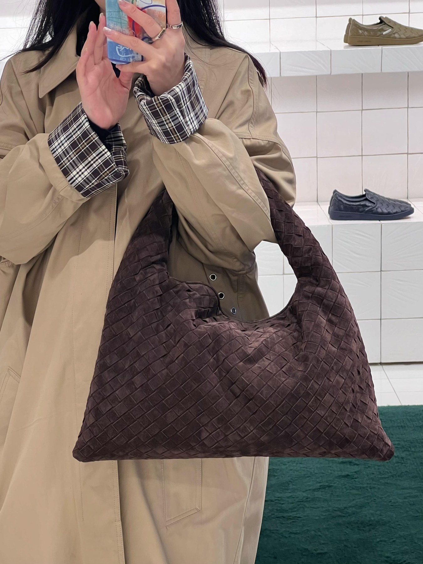 보테가 베네타 인트레치아토 베네타 라지 호보백