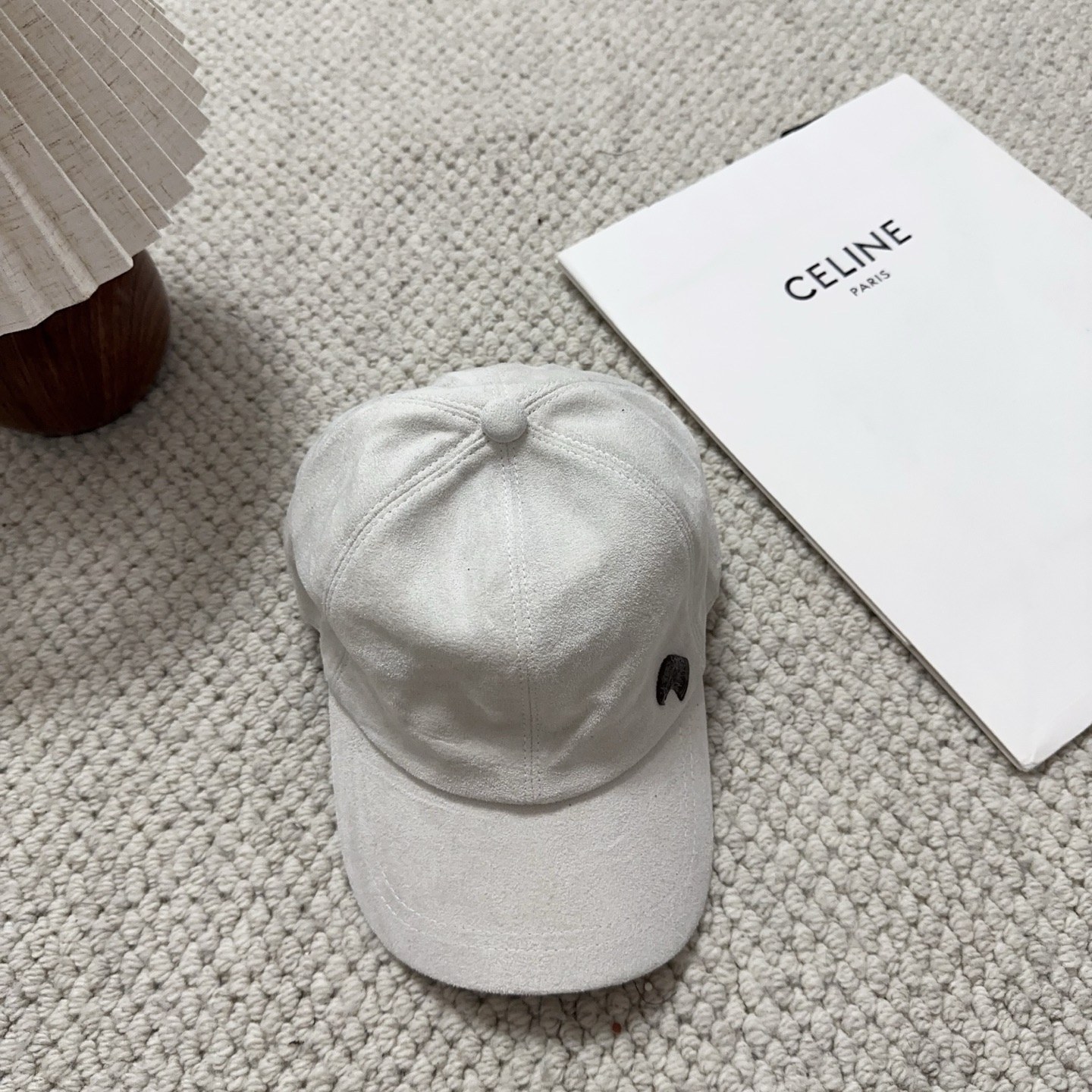 스테파노 리치 이글 헤드 로고 스웨이드 베이스볼 캡